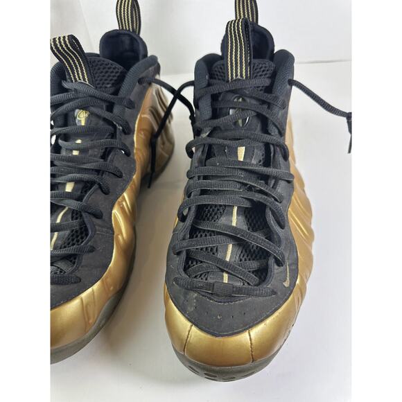 Nike Air Foamposite One Metallic Gold Black 314996-700 Men’s Size 13 *Flawed* - Picture 13 of 16